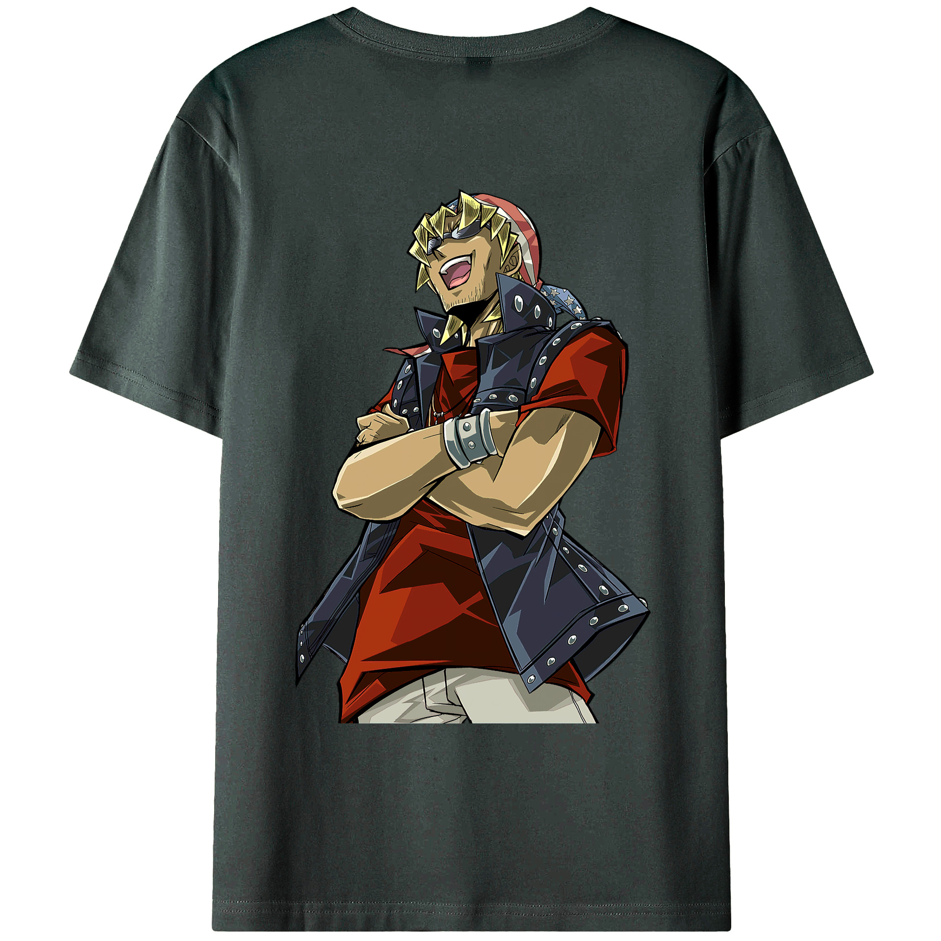 （画像用） 遊☆戯☆王 Yu-Gi-Oh! 綿100％ メンズ半袖Tシャツ（バックプリント） 通気性